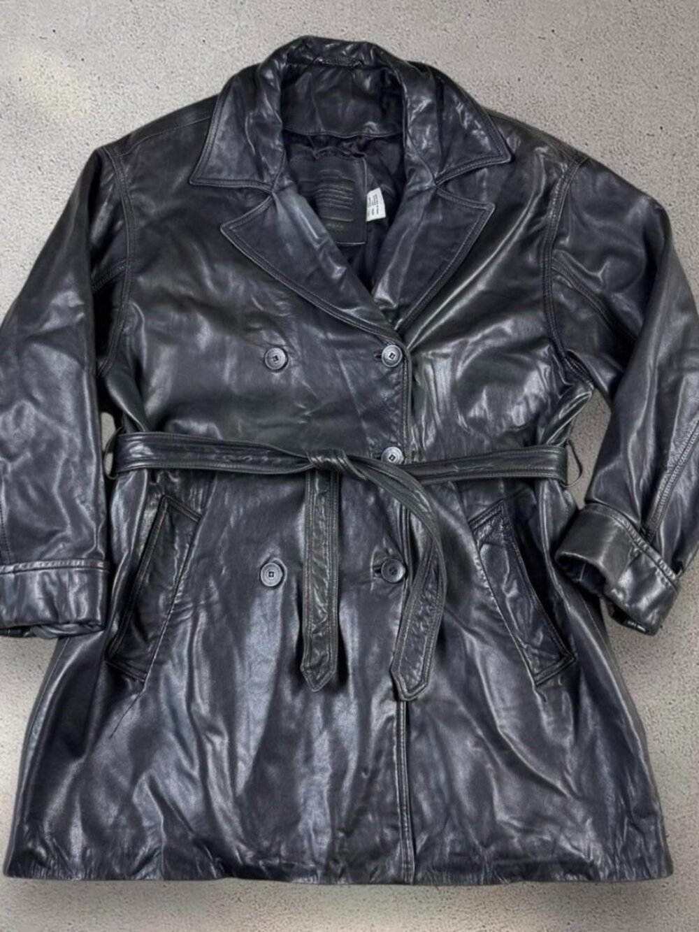 Coach leather trench